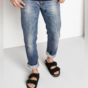 NWT Birkenstock Arizona Shearling Suede Leather Mountain View Black 11